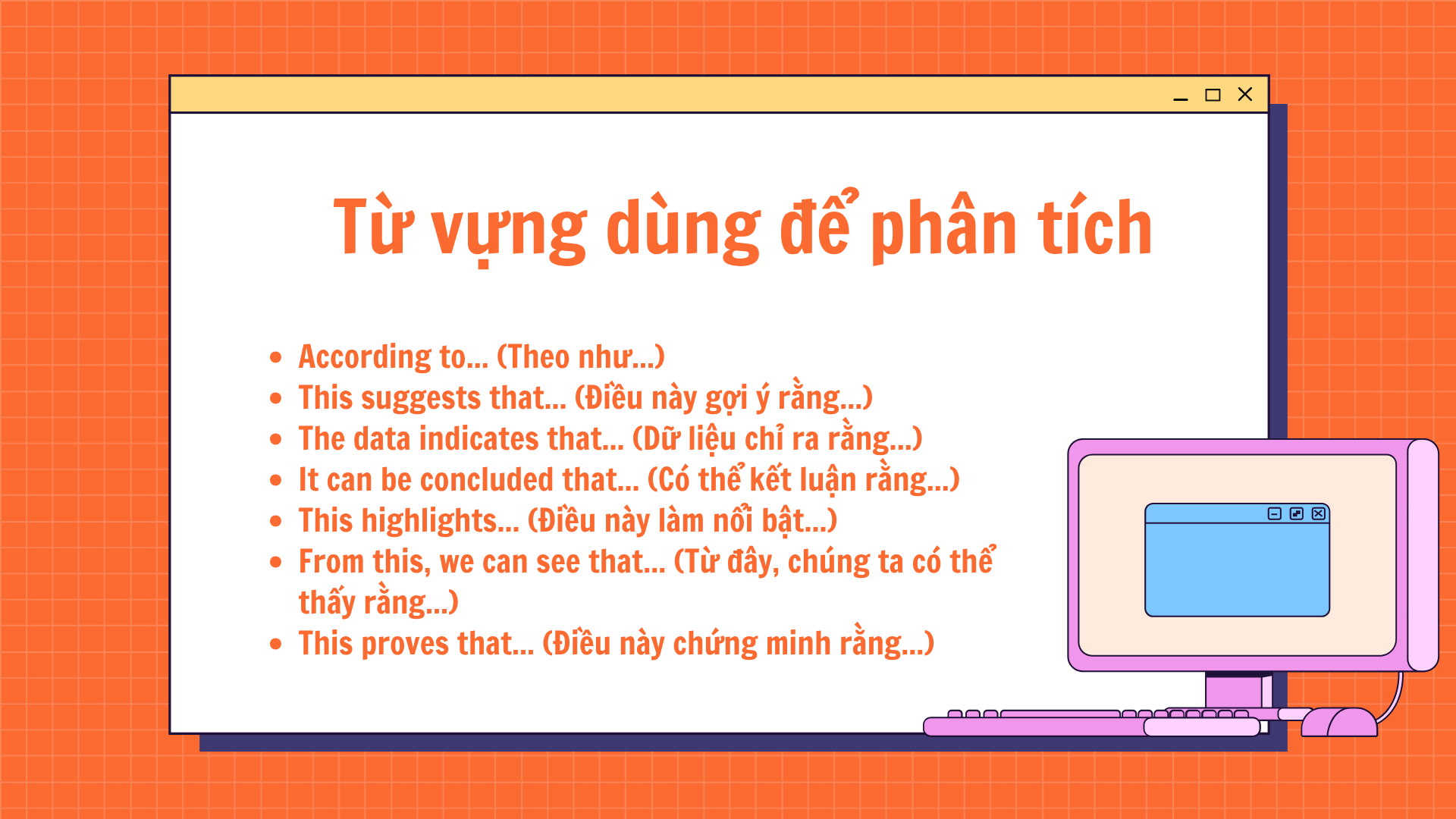 Tổng hợp từ vựng dùng để so sánh, đối chiếu và phân tích trong tiếng Anh 73 36