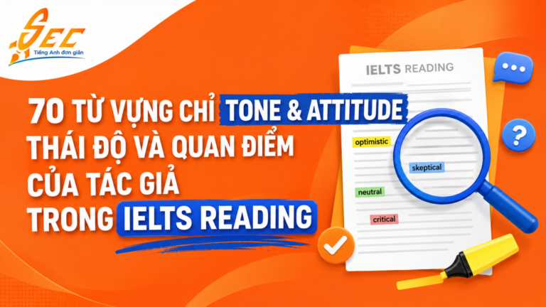 70 Từ vựng chỉ thái độ và quan điểm của tác giả trong IELTS Reading (Tone & Attitude)