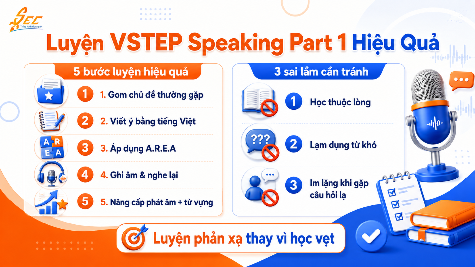 VSTEP Speaking Part 1: Tổng hợp 20 chủ đề thường gặp và câu trả lời mẫu B2/C1 70 15 16