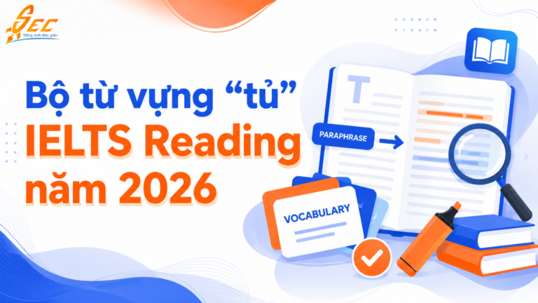 Bộ từ vựng “tủ” IELTS Reading năm 2026: Học theo chủ đề, paraphrase và cách dùng trong bài đọc
