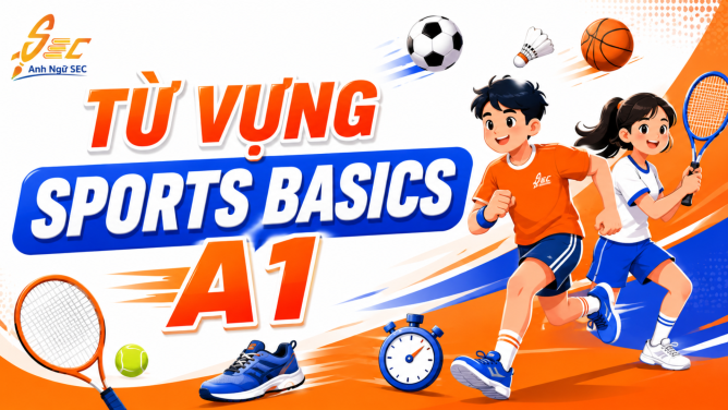 Từ vựng Sports basics A1: 35 từ thể thao cơ bản giúp người mất gốc nói câu đơn giản