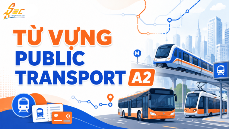 Từ vựng Public Transport A2: 40 từ và cụm từ dùng khi đi lại