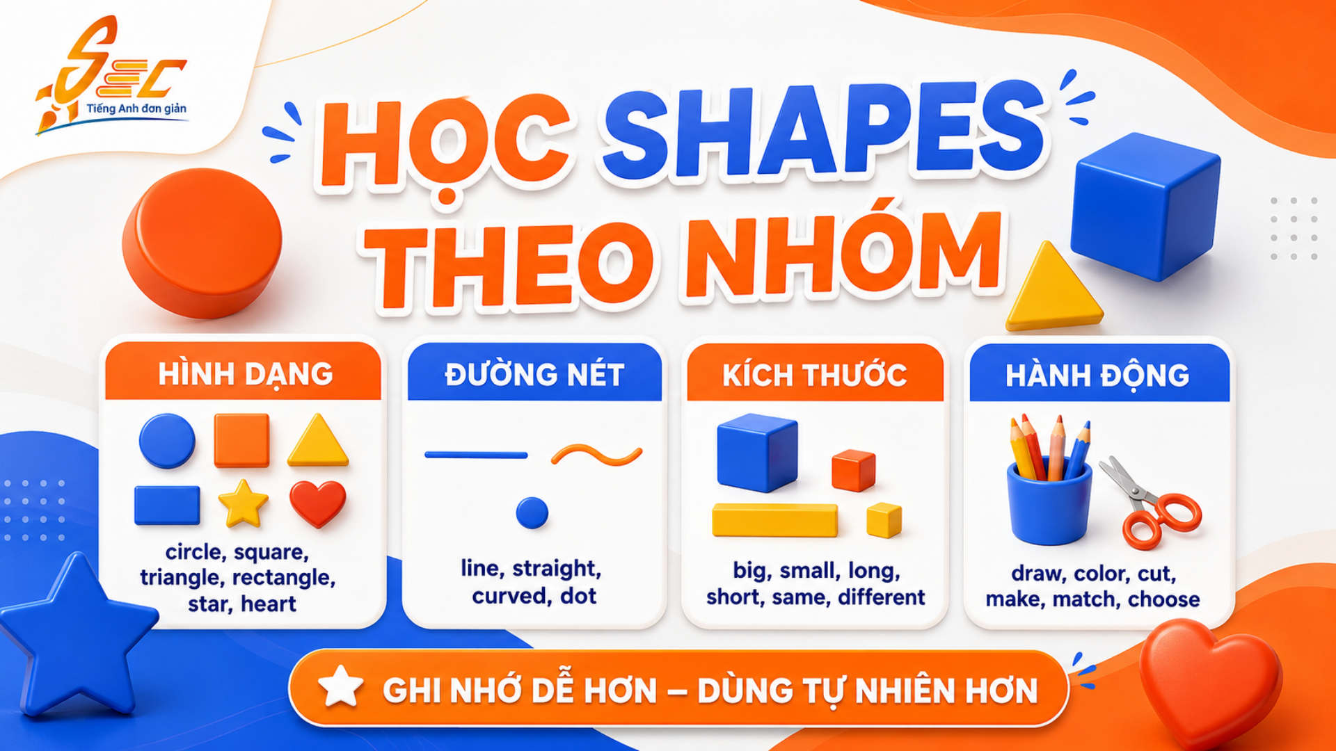 Từ vựng Shapes A1: 35 từ hình dạng cơ bản giúp người mất gốc mô tả đồ vật dễ hơn 5 38