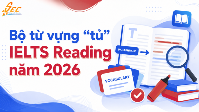Bộ từ vựng “tủ” IELTS Reading năm 2026: Học theo chủ đề, paraphrase và cách dùng trong bài đọc