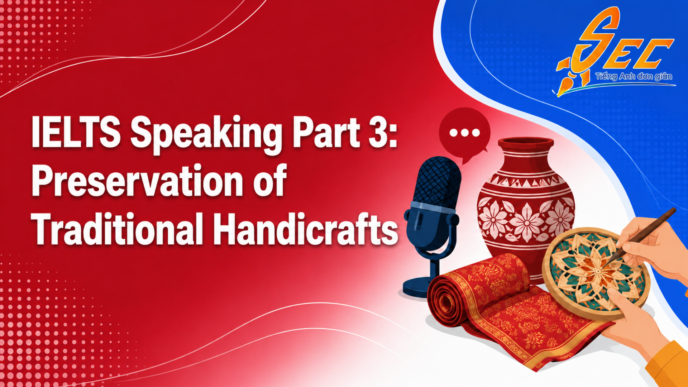 IELTS Speaking Part 3: Preservation of Traditional Handicrafts – Bài mẫu, từ vựng và cách trả lời