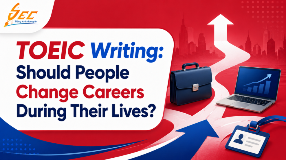 Chữa đề TOEIC Writing ngày 18/04/2026: Should people change careers during their lives? TOEIC