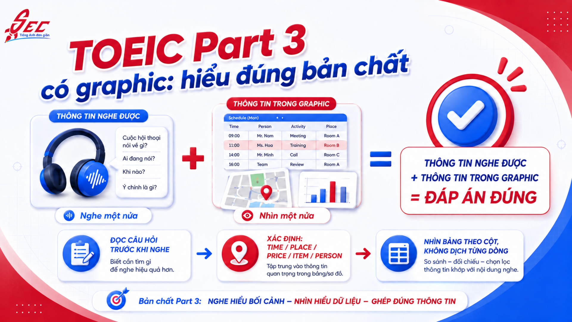 Giải chi tiết TOEIC Part 3: Cách bắt thông tin từ bảng biểu và sơ đồ 20 6