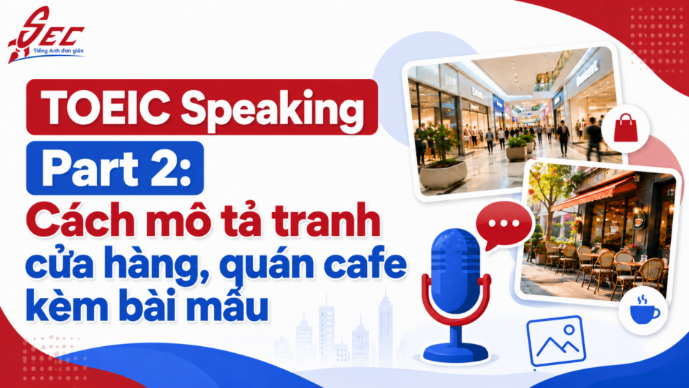 TOEIC Speaking Part 2: Cách mô tả tranh cửa hàng, quán cafe kèm bài mẫu TOEIC