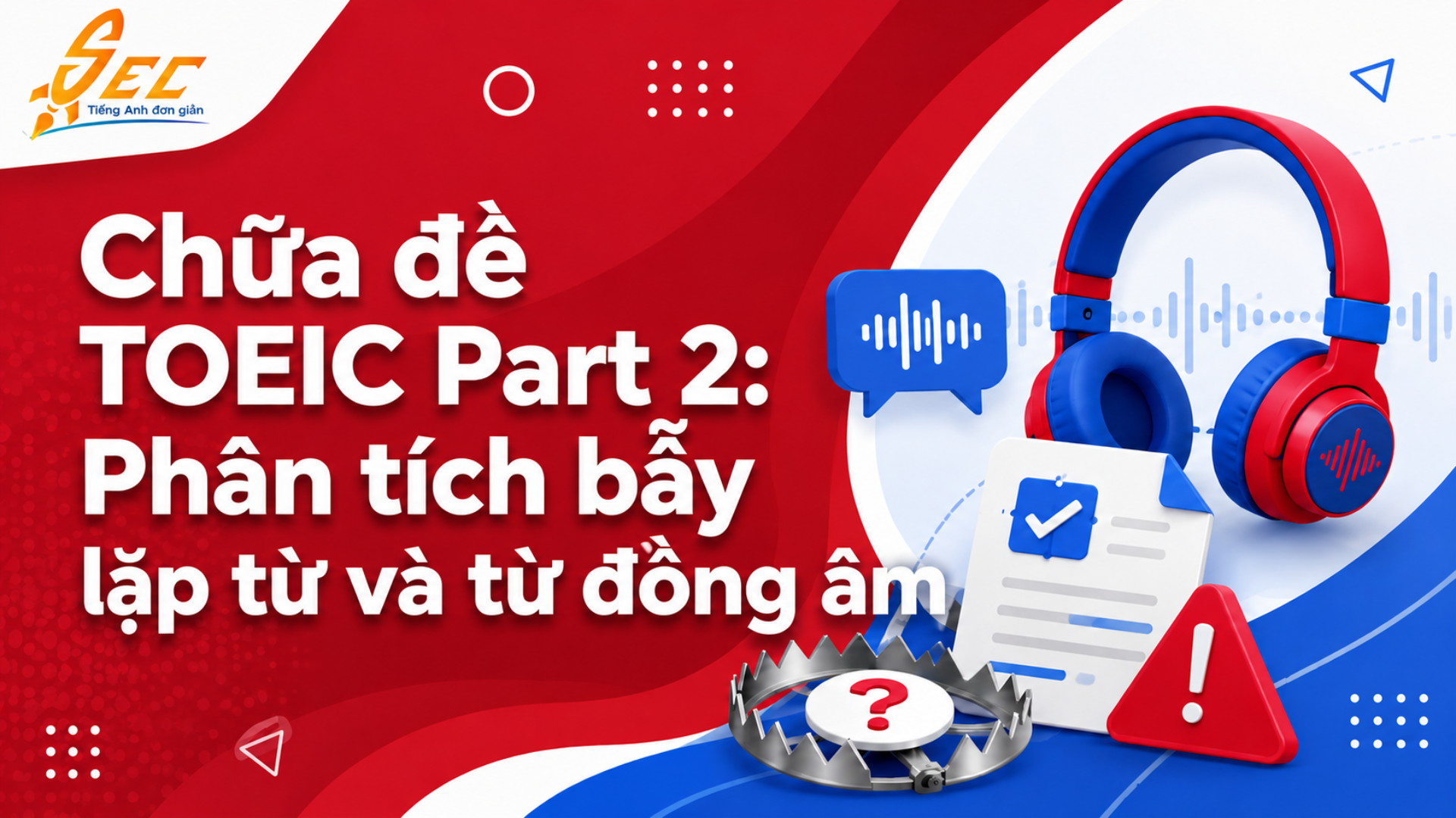 Chữa đề TOEIC Part 2: Phân tích bẫy lặp từ và từ đồng âm TOEIC Part 2
