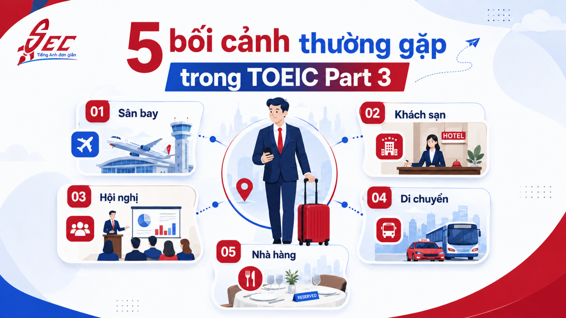 TOEIC Part 3 chủ đề Travel và Business Trip: Từ vựng, bẫy nghe và cách làm bài 29 12