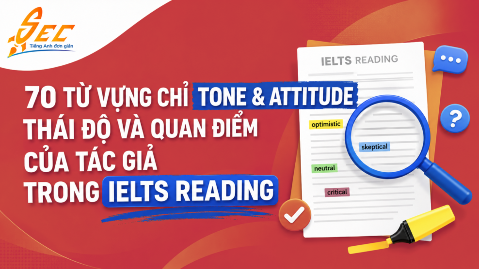 70 Từ vựng chỉ thái độ và quan điểm của tác giả trong IELTS Reading (Tone & Attitude)