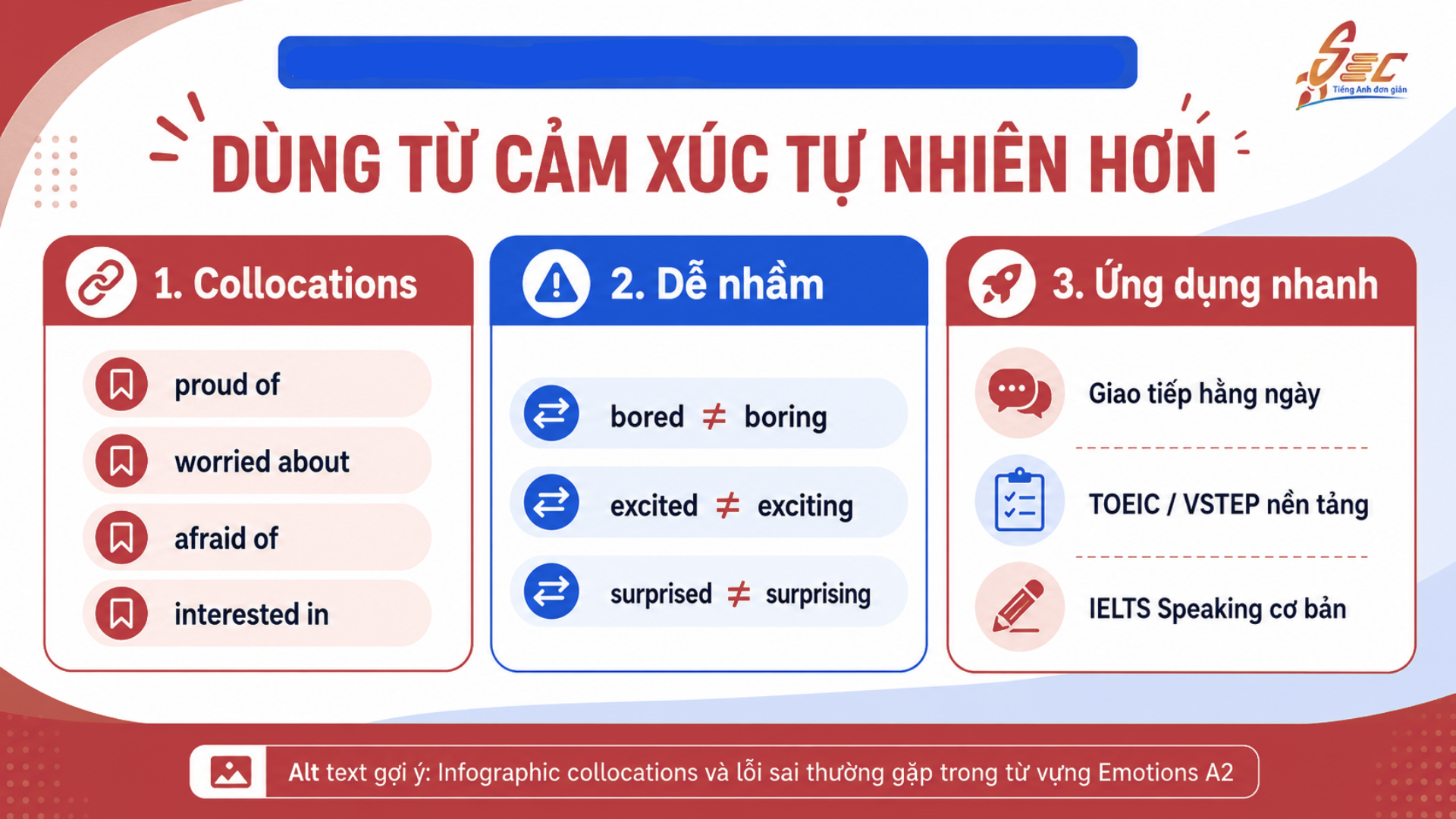 Từ vựng Emotions A2: Diễn tả cảm xúc tự nhiên trong giao tiếp 12 12