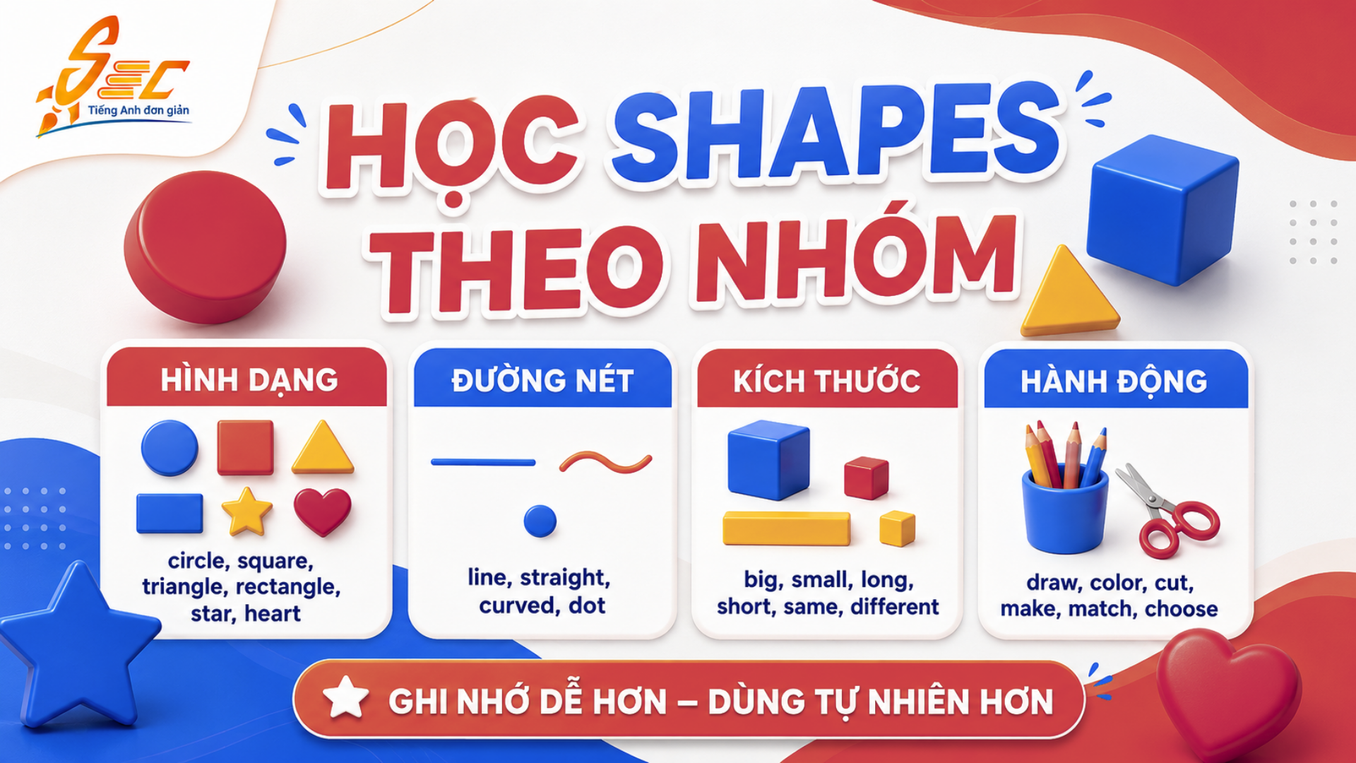Từ vựng Shapes A1: 35 từ hình dạng cơ bản giúp người mất gốc mô tả đồ vật dễ hơn 41