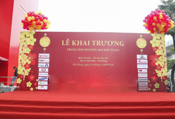 Bạt backdrop sân khấu, lễ khai trương