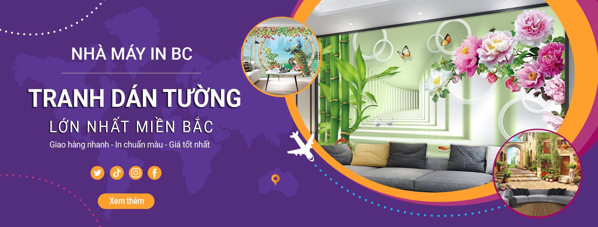 banner tranh dan tuong