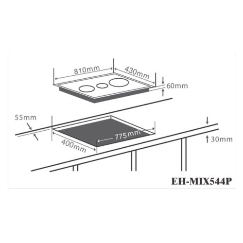 Bếp điện từ hỗn hợp EH-MIX544P
