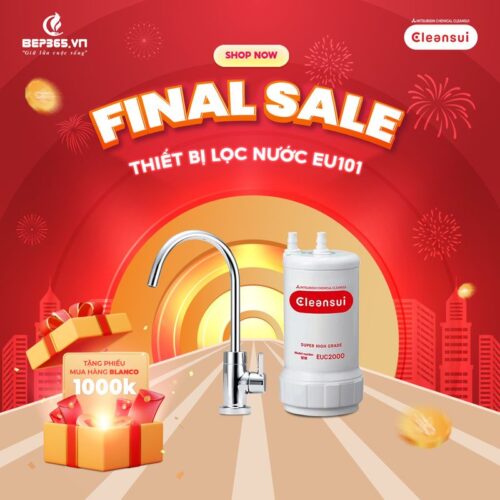 Banner thiet bi loc nuoc duoi bon rua cleansui eu101