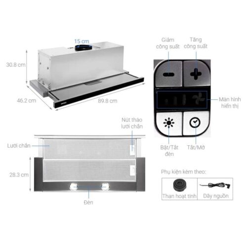 Máy hút mùi Hafele HH-TG90E 539.81.075 âm tủ 8 thong so hafele hh tg90e 539 81 075