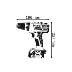 Kích thước của Máy khoan vặn vít dùng pin Bosch GSR 14.4-2-LI SET (14.4V/1.5AIV2)