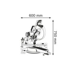 Kích thước của Máy cắt góc Bosch GCM 12 SDE Professional