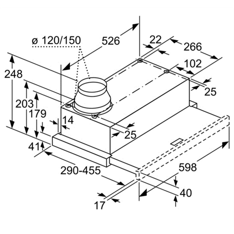 Kích thước Máy Hút Mùi Bosch DFM064W50
