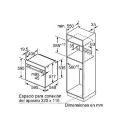 Kích thước Lò nướng Bosch HBG634BW1