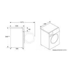 Kích thước máy sấy Bosch WQG24200SG
