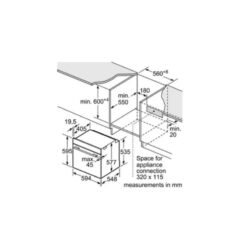 Kích thước của Lò nướng Bosch HBG6764S6B