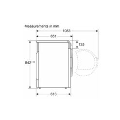 Kích thước của Máy sấy Bosch WTH83007SG