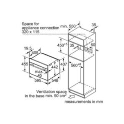 Kích thước lò nướng kết hợp vi sóng Bosch CMG633BS1