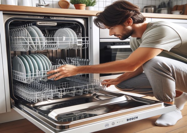 kiểm tra ngăn máy rửa bát Bosch 