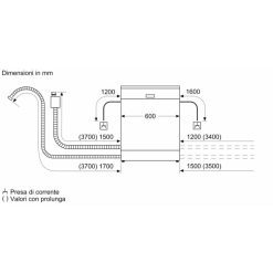 Kích thước máy rửa bát độc lập Bosch SMS2HTI54E Series 2