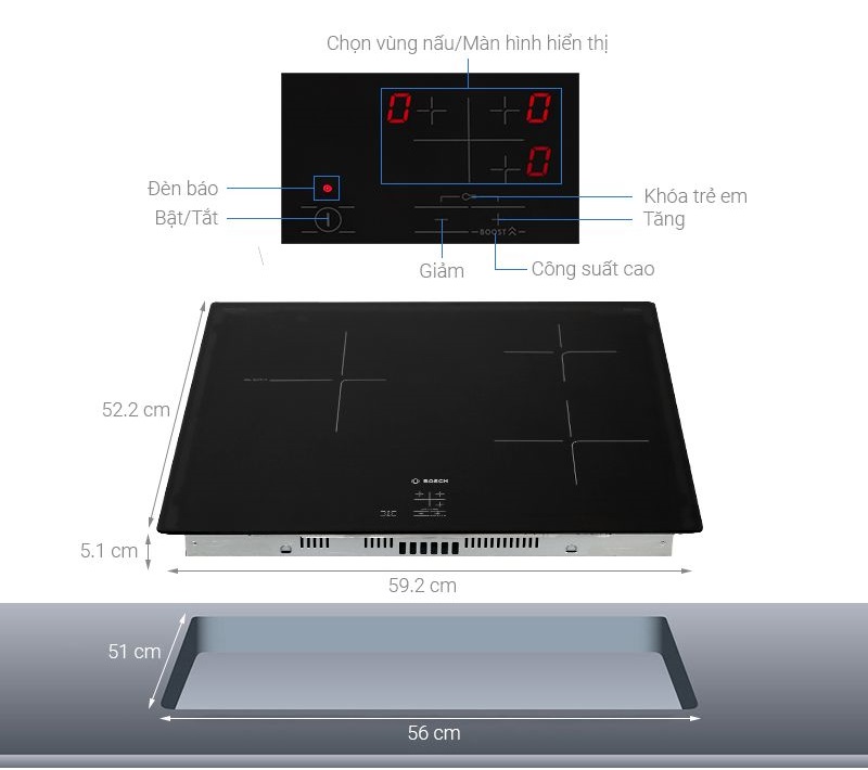 Đặc điểm nổi bật bếp từ Bosch serie 2