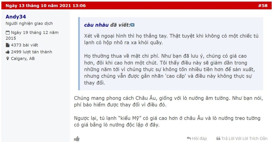Người dùng đánh giá tủ lạnh Bosch như thế nào?