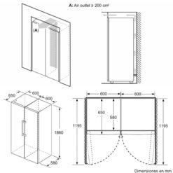 Kích thước tủ lạnh 1 cánh 242 lít Bosch GSN36VIFP