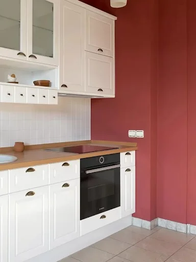 Căn bếp màu pastel cổ điển