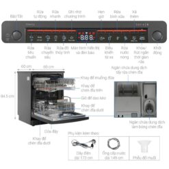 Chi tiết máy rửa bát độc lập Bosch SMS4IKC62T Serie 4