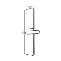 Khóa cửa vân tay Bosch ID80 EU Gray 5 Kích thước khóa cửa vân tay Bosch ID80 EU Gray
