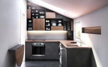 Thiết kế căn bếp nhỏ hình chữ L
