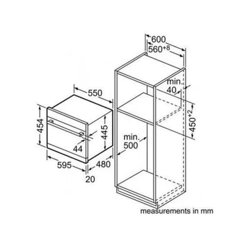 Kích thước máy rửa chén bát Bosch SKS51E22EU Kích thước máy rửa chén bát Bosch SKS51E22EU