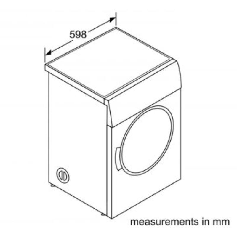 Kích thước máy sấy Bosch WTA74201SG Kích thước máy sấy Bosch WTA74201SG
