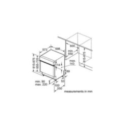 Máy rửa bát Bosch SMI69N45EU 3 Kích thước của Máy rửa bát Bosch SMI69N45EU
