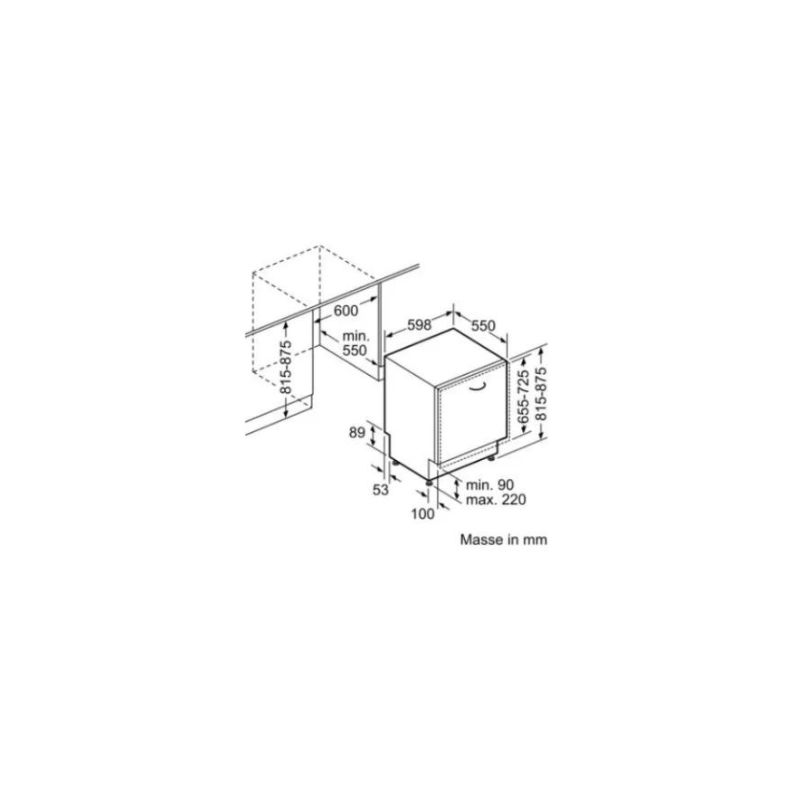 Kích thước của Máy rửa bát Bosch SMV87TX01E Kích thước của Máy rửa bát Bosch SMV87TX01E