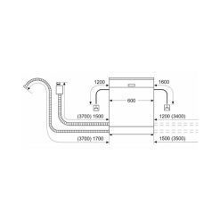Thiết kế lắp đặt của máy rửa bát Bosch SMI4HVS33E