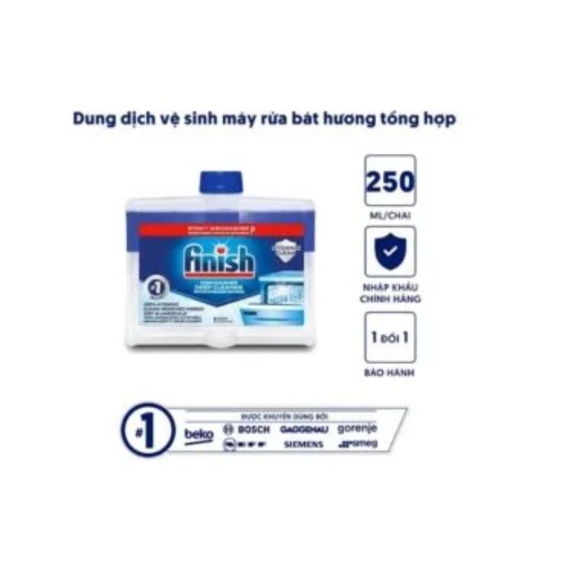 Dung dịch vệ sinh máy rửa bát Bosch Finish 250 ml Dung dịch vệ sinh máy rửa bát Bosch Finish 250 ml