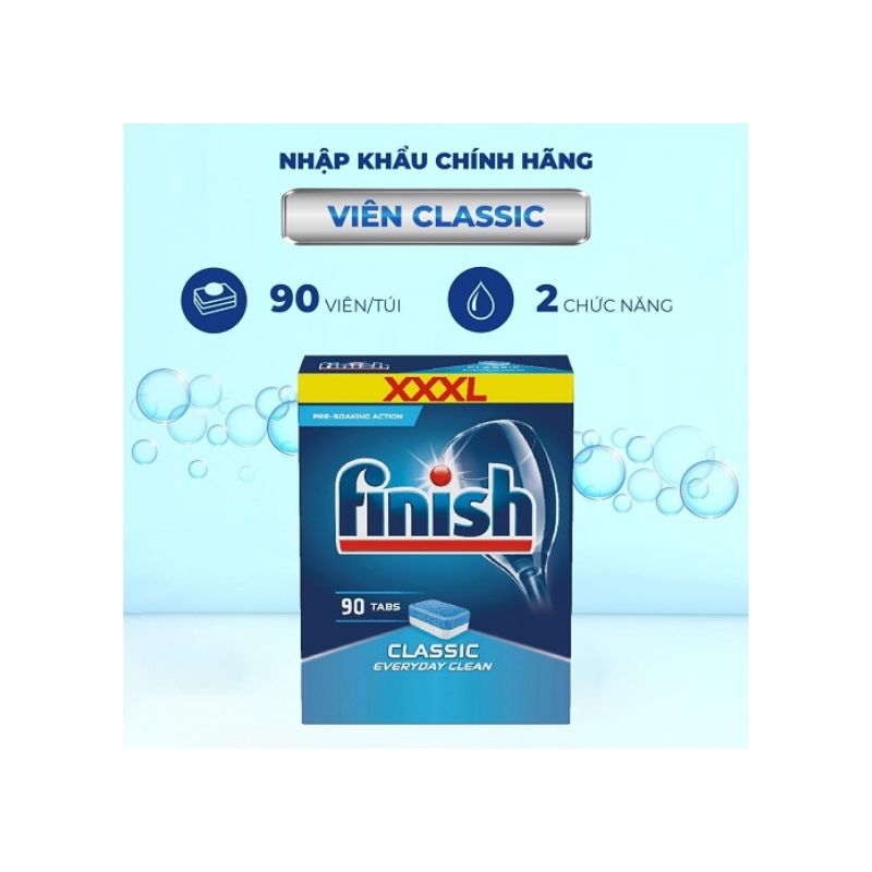 Viên rửa bát Bosch Finish Classic 90 viên Viên rửa bát Bosch Finish Classic 90 viên