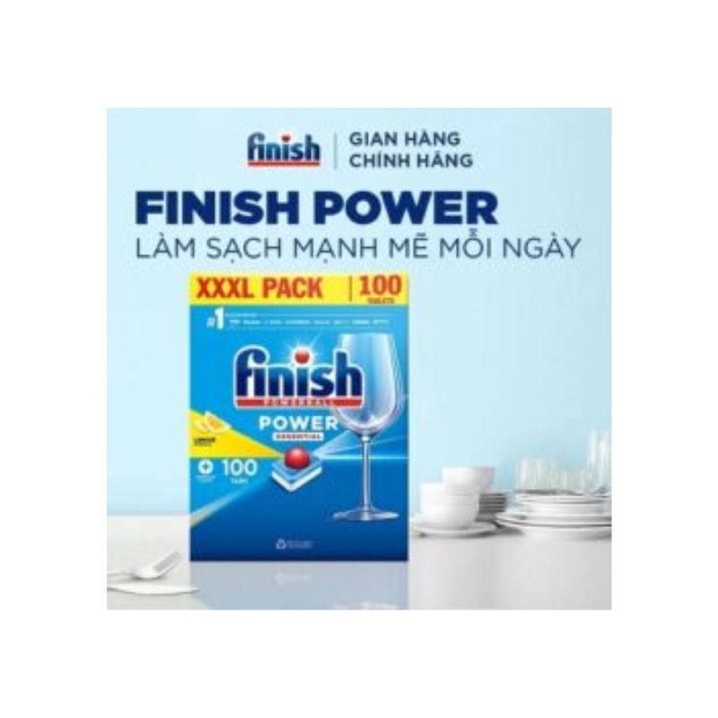 Viên rửa bát Bosch Finish Power Essential Lemon 100 viên (1) Viên rửa bát Bosch Finish Power Essential Lemon 100 viên (1)