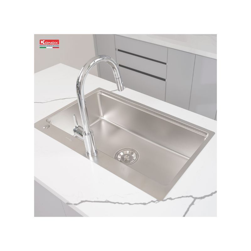 Chậu rửa bát chống xước Konox Top Mount Sink KN8151TS Dekor Basic (2) Chậu rửa bát chống xước Konox Top Mount Sink KN8151TS Dekor Basic (2)