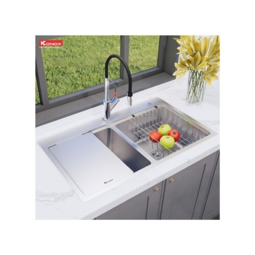 Chậu rửa bát chống xước Konox Workstation Sink – Topmount Sink KN8651TD Dekor (3)