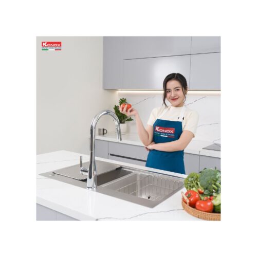 Chậu rửa bát chống xước Konox Workstation Sink – Topmount Sink KN8651TD Dekor (4)